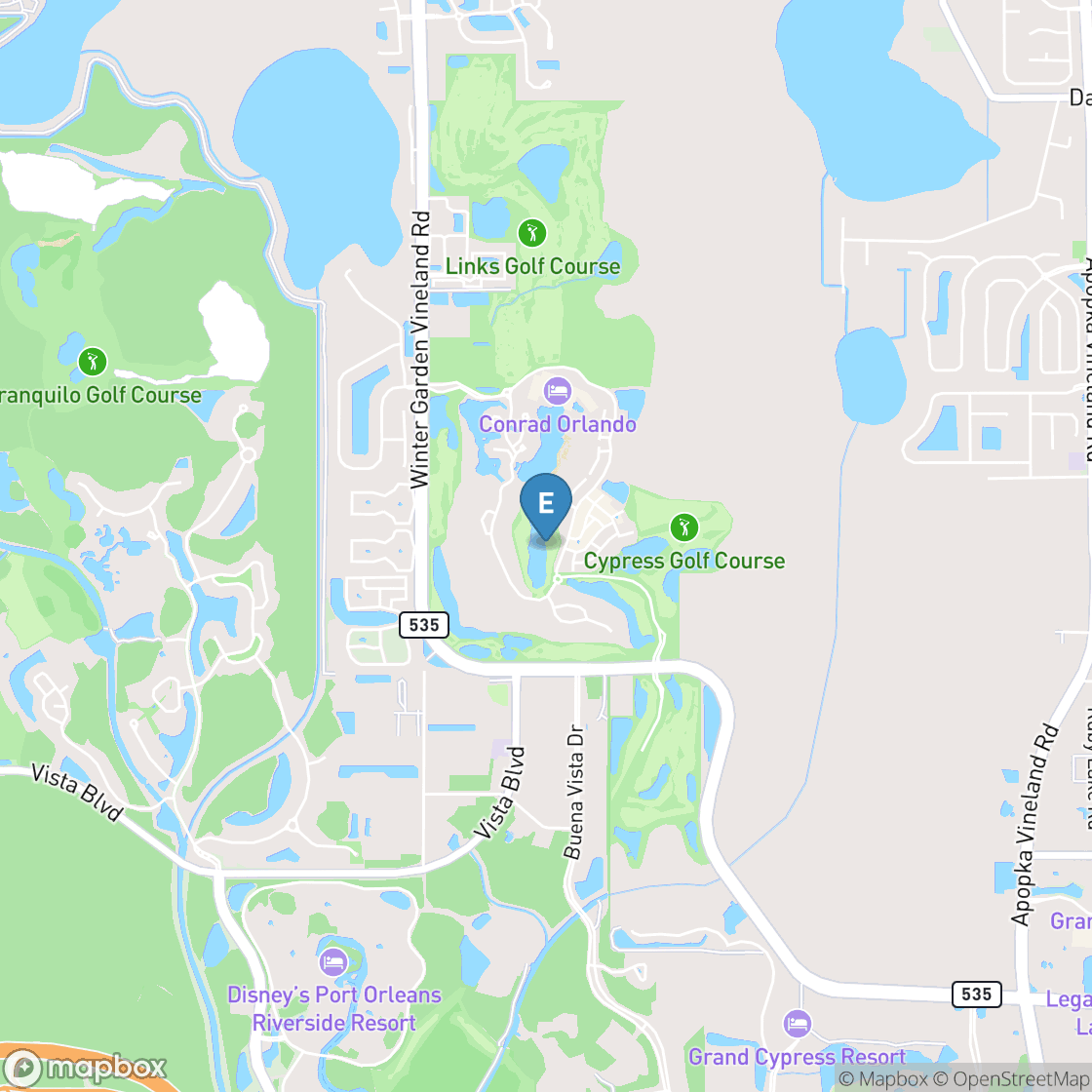 Map of Grand Cypress: East Course